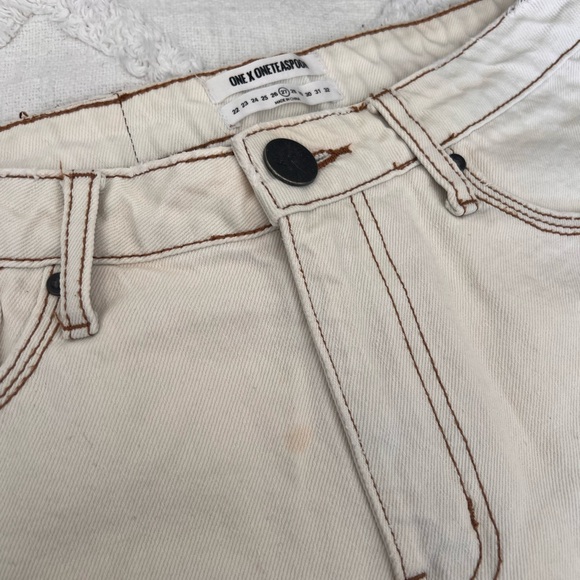 One Teaspoon High Waist Bonita Shorts in Coconut - Picture 6 of 6